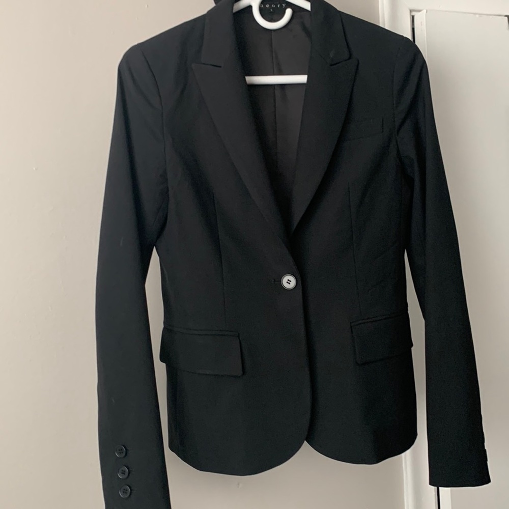 Theory Black Blazer Size 2